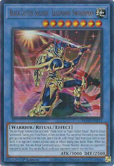 Black Luster Soldier - Legendary Swordsman [MAZE-EN011] Ultra Rare | Dragon's Lair Comics and Fantasy Houston TX