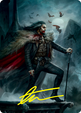 Dracula, Blood Immortal Art Card (Gold-Stamped Signature) [Innistrad: Crimson Vow Art Series] | Dragon's Lair Comics and Fantasy Houston TX