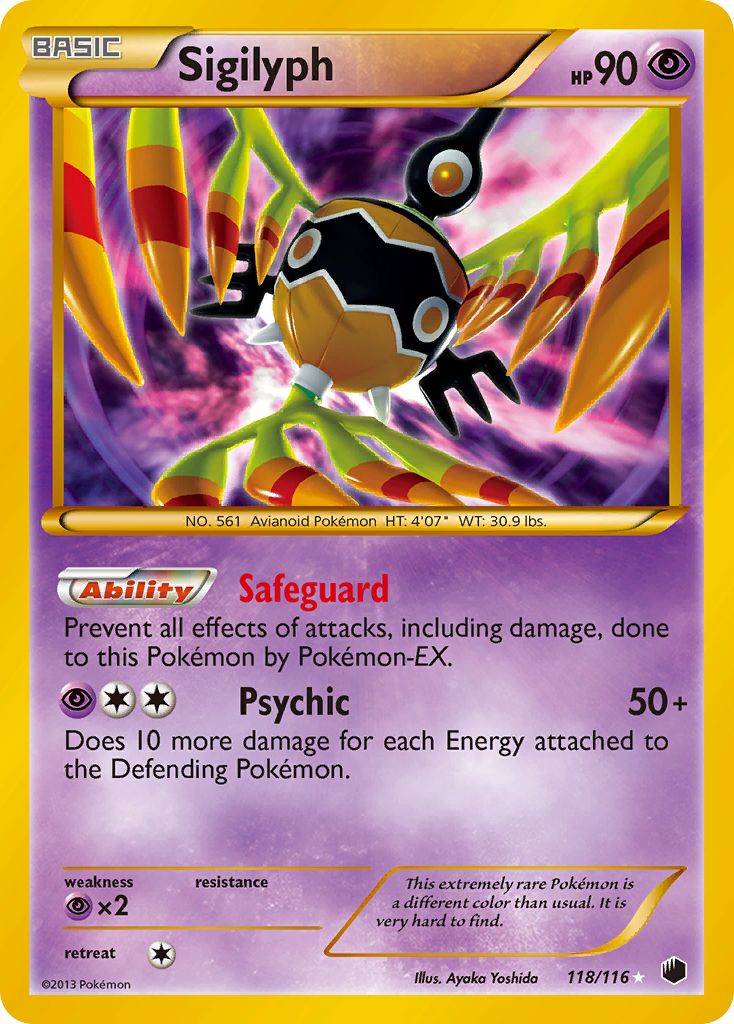 Sigilyph (118/116) [Black & White: Plasma Freeze] | Dragon's Lair Comics and Fantasy Houston TX
