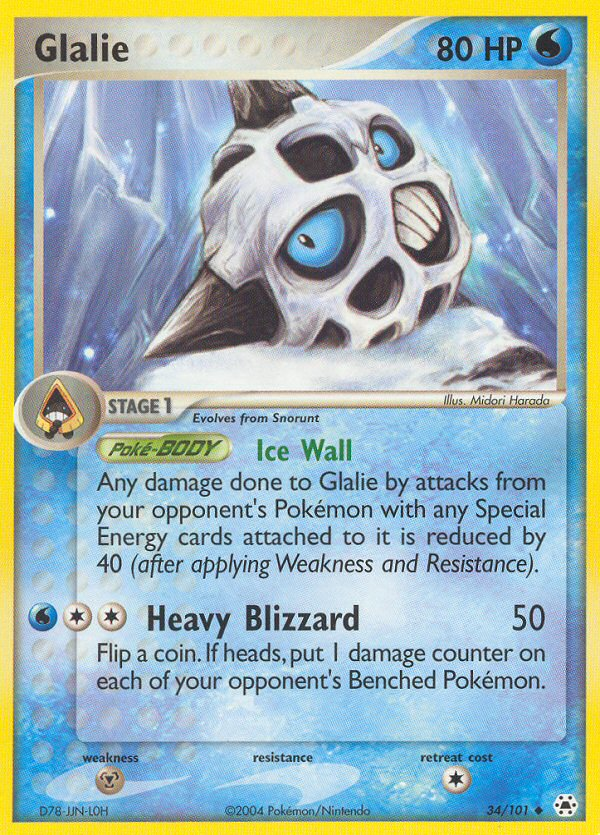 Glalie (34/101) [EX: Hidden Legends] | Dragon's Lair Comics and Fantasy Houston TX