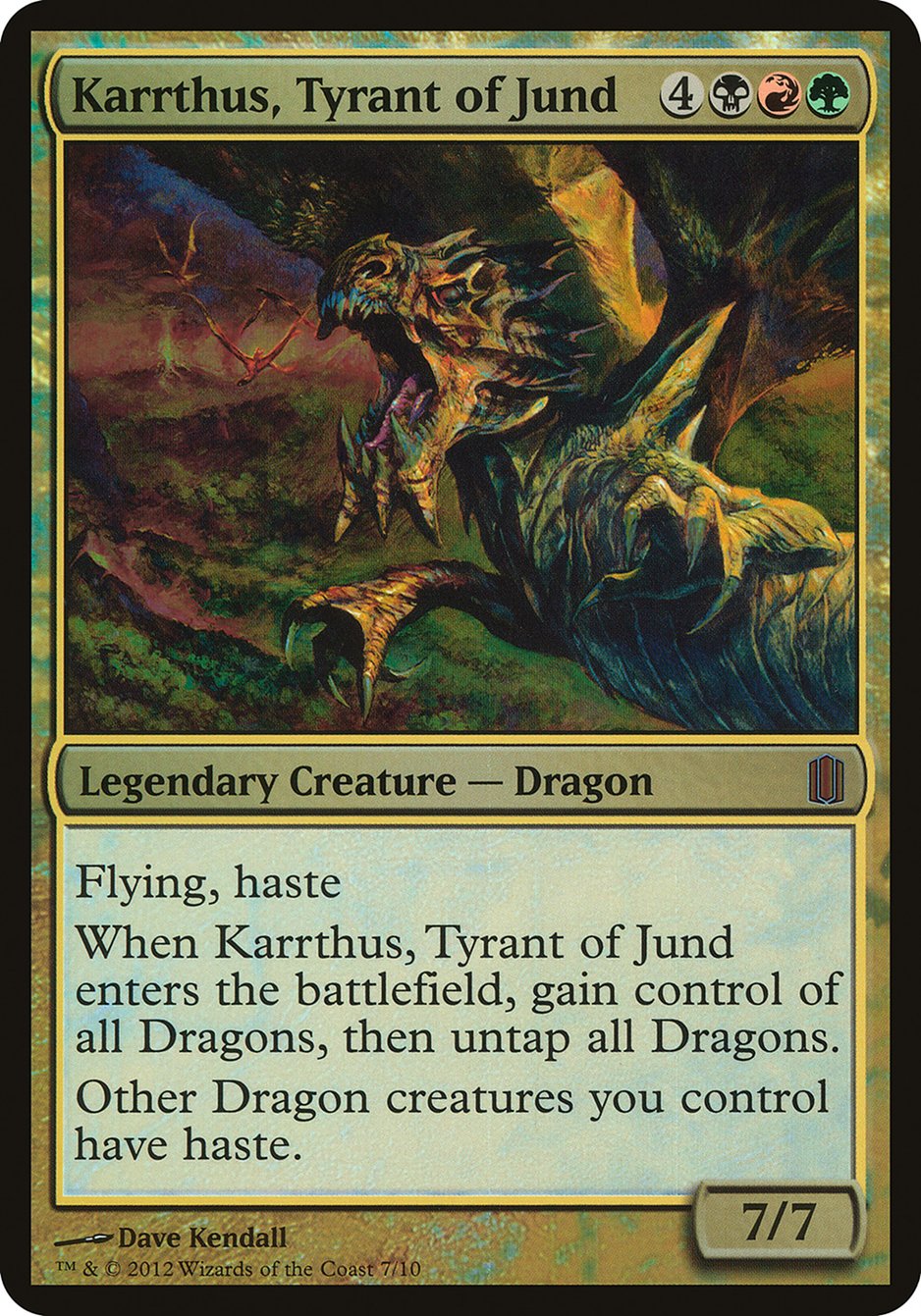 Karrthus, Tyrant of Jund (Oversized) [Commander's Arsenal Oversized] | Dragon's Lair Comics and Fantasy Houston TX