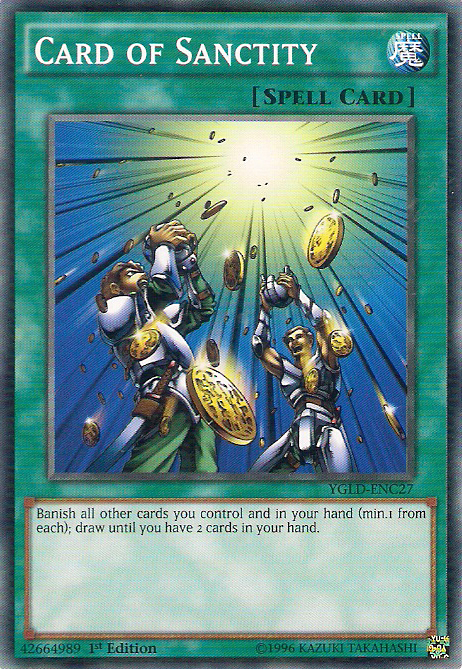 Card of Sanctity [YGLD-ENC27] Common | Dragon's Lair Comics and Fantasy Houston TX
