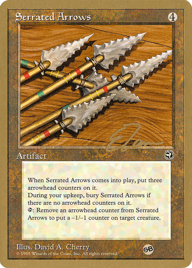 Serrated Arrows (Eric Tam) (SB) [Pro Tour Collector Set] | Dragon's Lair Comics and Fantasy Houston TX