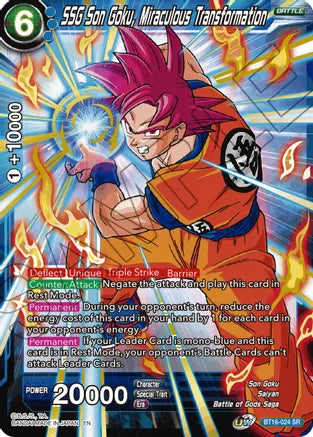SSG Son Goku, Miraculous Transformation (BT16-024) [Realm of the Gods] | Dragon's Lair Comics and Fantasy Houston TX
