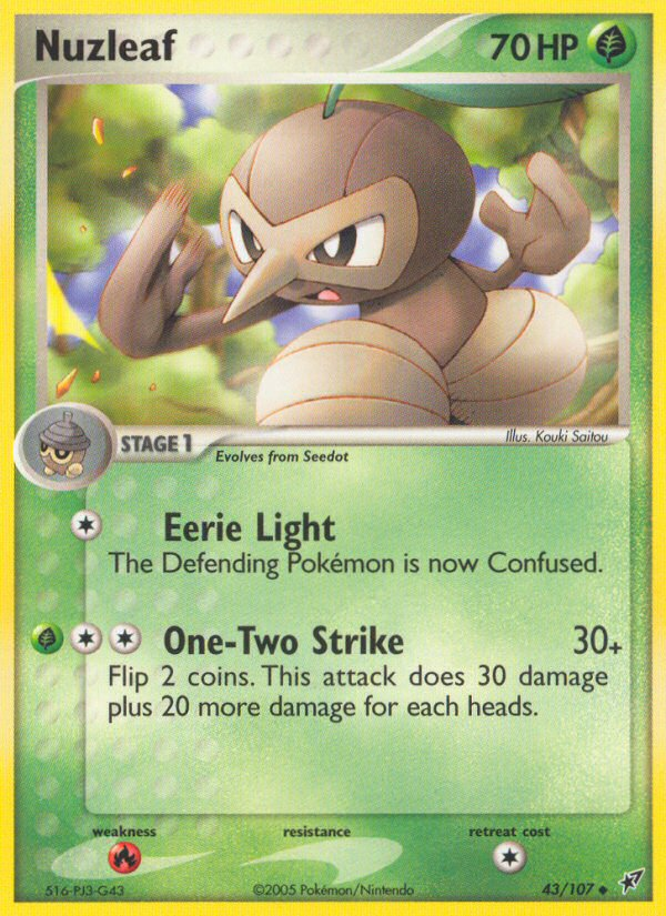 Nuzleaf (43/107) [EX: Deoxys] | Dragon's Lair Comics and Fantasy Houston TX