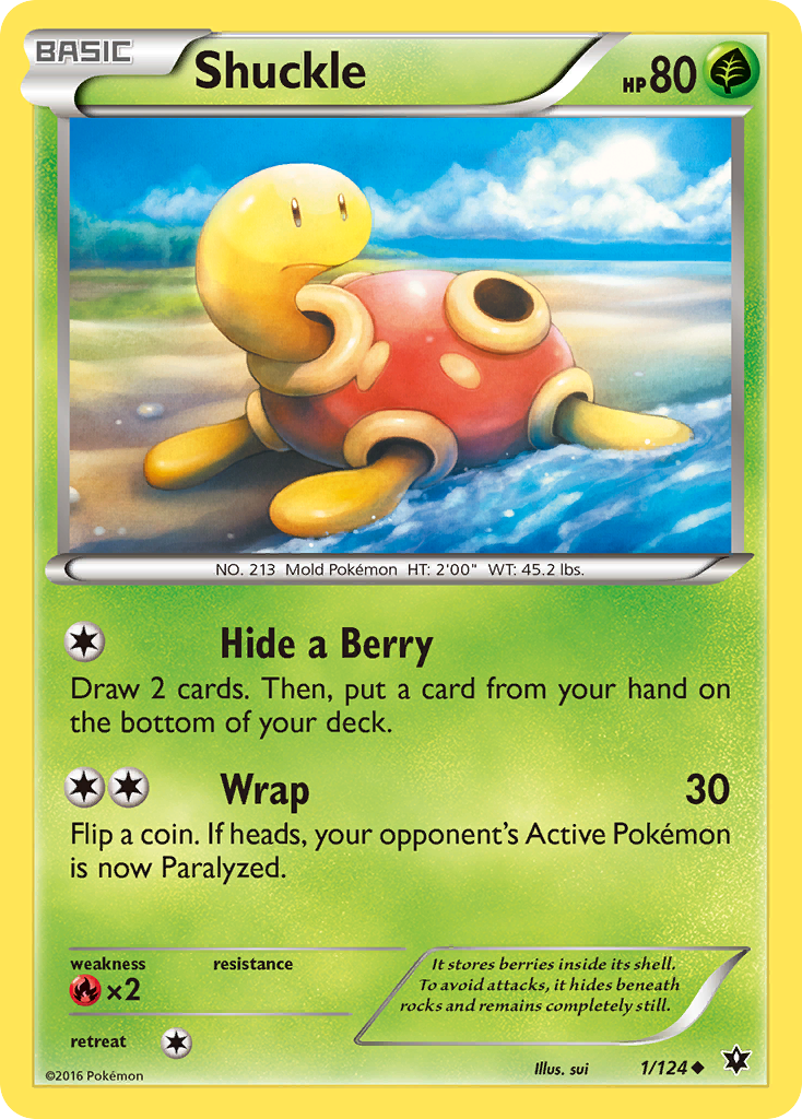 Shuckle (1/124) [XY: Fates Collide] | Dragon's Lair Comics and Fantasy Houston TX
