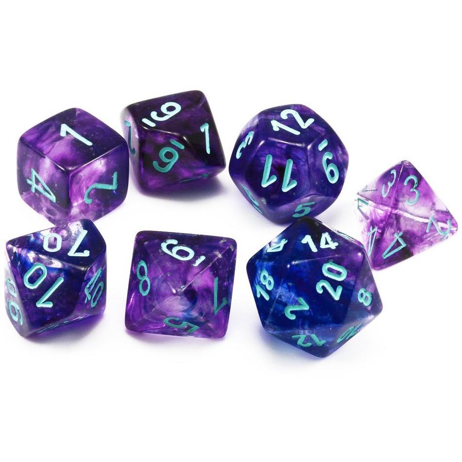 Chessex Lab Dice Nebula Nocturne with Blue | Dragon's Lair Comics and Fantasy Houston TX