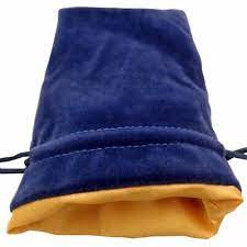 FanRoll Large Dice Blue Velvet Dice Bag with Gold Satin Lining | Dragon's Lair Comics and Fantasy Houston TX