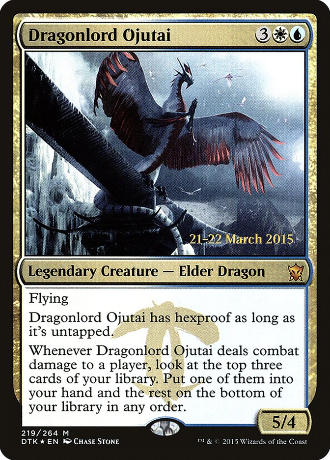 Dragonlord Ojutai [Dragons of Tarkir Prerelease Promos] | Dragon's Lair Comics and Fantasy Houston TX