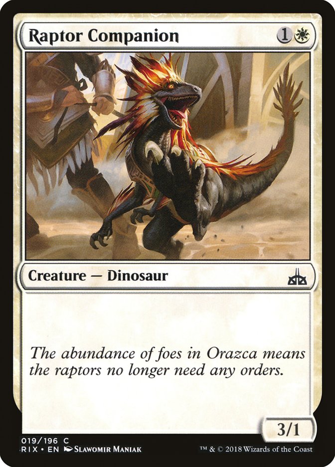Raptor Companion [Rivals of Ixalan] | Dragon's Lair Comics and Fantasy Houston TX
