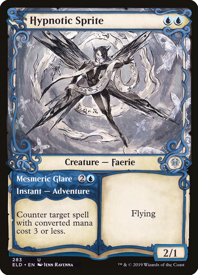 Hypnotic Sprite // Mesmeric Glare (Showcase) [Throne of Eldraine] | Dragon's Lair Comics and Fantasy Houston TX