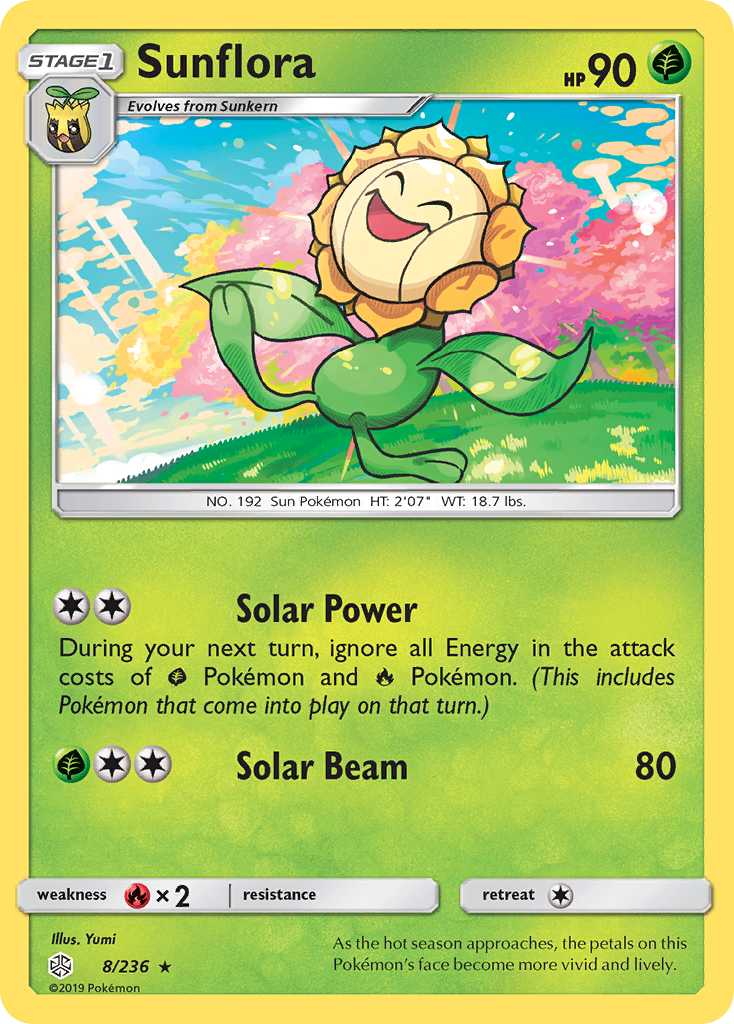 Sunflora (8/236) [Sun & Moon: Cosmic Eclipse] | Dragon's Lair Comics and Fantasy Houston TX