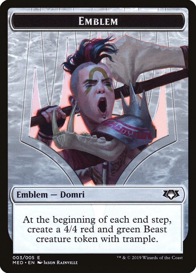 Domri, Chaos Bringer Emblem [Mythic Edition Tokens] | Dragon's Lair Comics and Fantasy Houston TX