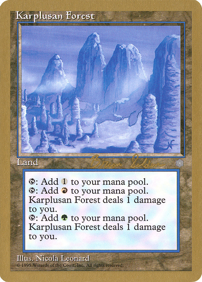 Karplusan Forest (Brian Selden) [World Championship Decks 1998] | Dragon's Lair Comics and Fantasy Houston TX