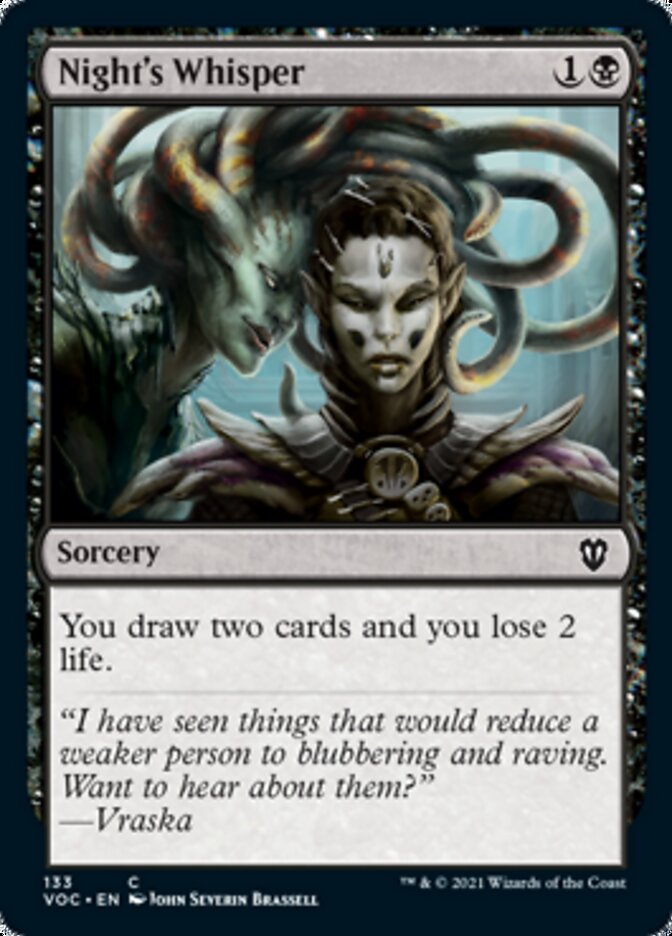 Night's Whisper [Innistrad: Crimson Vow Commander] | Dragon's Lair Comics and Fantasy Houston TX
