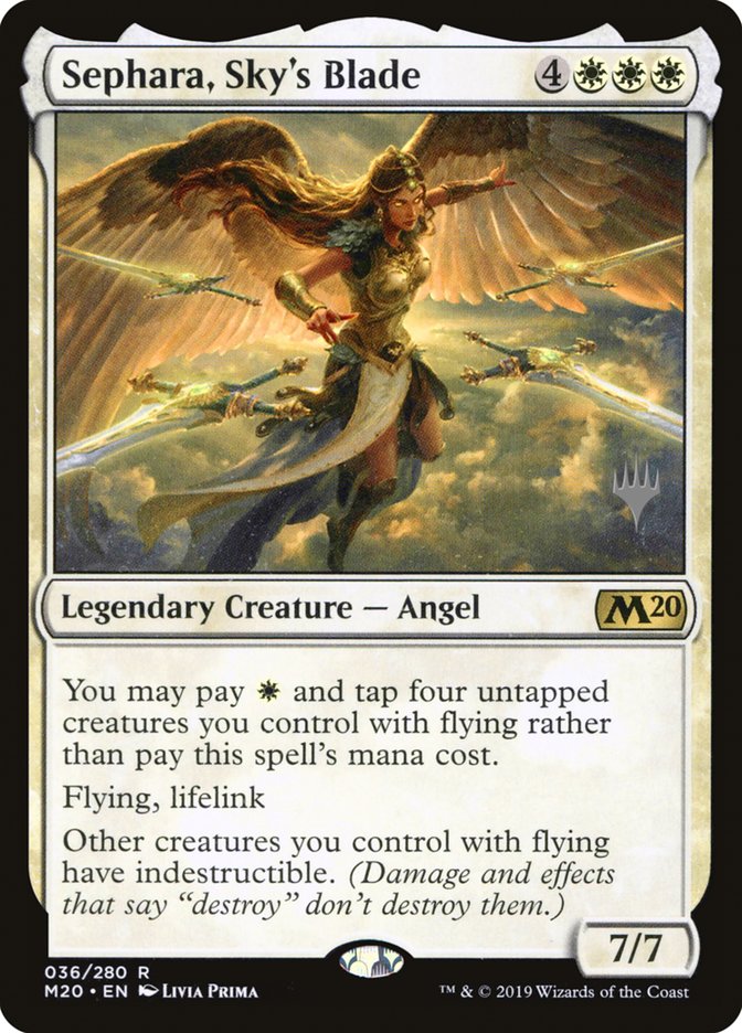 Sephara, Sky's Blade (Promo Pack) [Core Set 2020 Promos] | Dragon's Lair Comics and Fantasy Houston TX