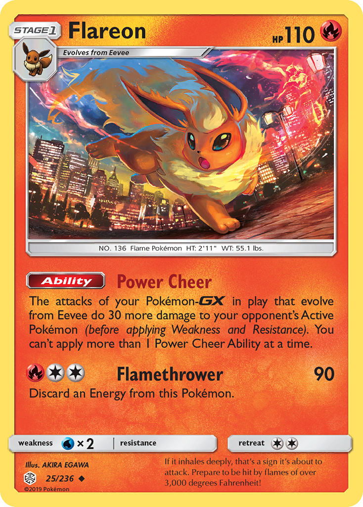 Flareon (25/236) [Sun & Moon: Cosmic Eclipse] | Dragon's Lair Comics and Fantasy Houston TX