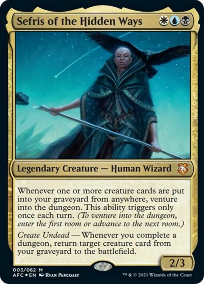 Sefris of the Hidden Ways (Display Commander) [Dungeons & Dragons: Adventures in the Forgotten Realms Commander] | Dragon's Lair Comics and Fantasy Houston TX