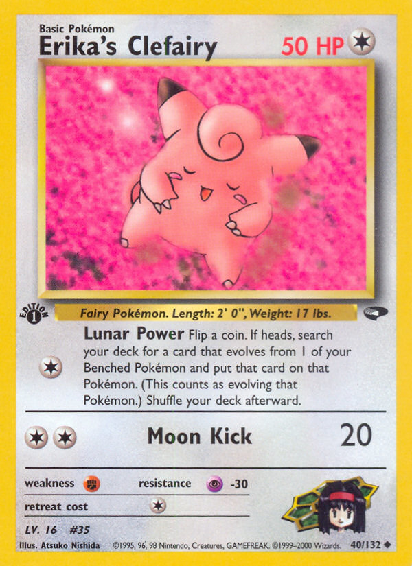 Erika's Clefairy (40/132) [Gym Challenge 1st Edition] | Dragon's Lair Comics and Fantasy Houston TX