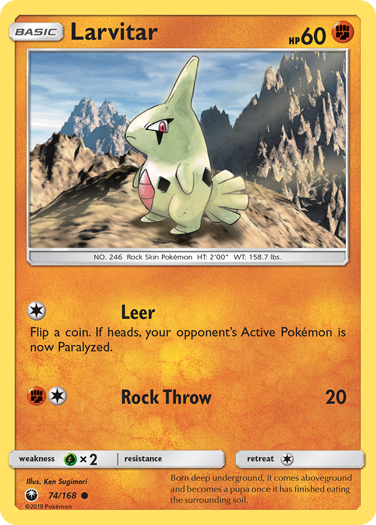Larvitar (74/168) [Sun & Moon: Celestial Storm] | Dragon's Lair Comics and Fantasy Houston TX