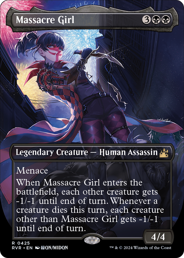 Massacre Girl (Anime Borderless) [Ravnica Remastered] | Dragon's Lair Comics and Fantasy Houston TX
