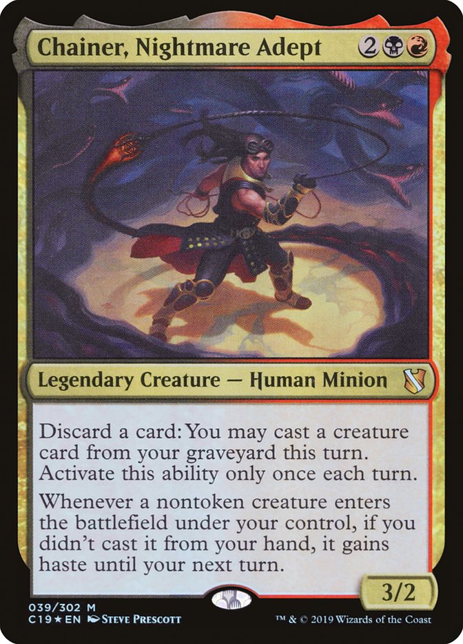 Chainer, Nightmare Adept [Commander 2019] | Dragon's Lair Comics and Fantasy Houston TX