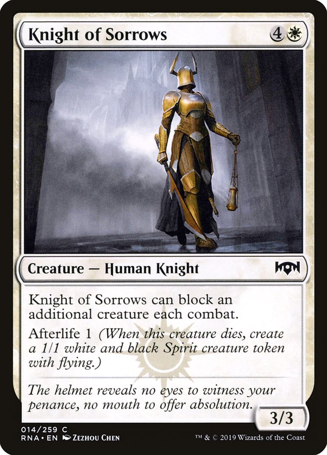 Knight of Sorrows [Ravnica Allegiance] | Dragon's Lair Comics and Fantasy Houston TX
