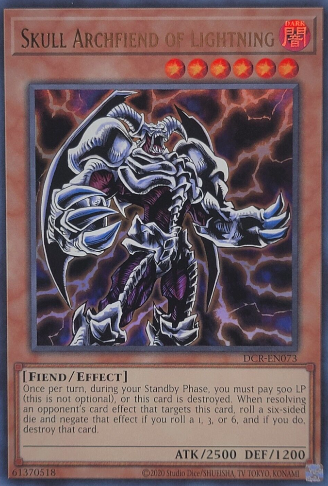Skull Archfiend of Lightning (25th Anniversary) [DCR-EN073] Ultra Rare | Dragon's Lair Comics and Fantasy Houston TX