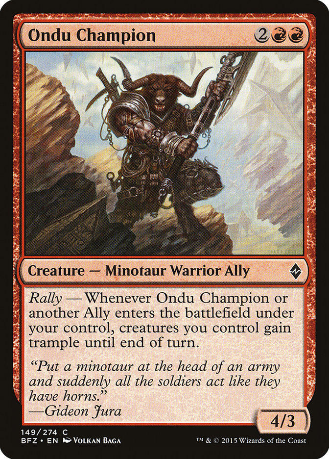 Ondu Champion [Battle for Zendikar] | Dragon's Lair Comics and Fantasy Houston TX