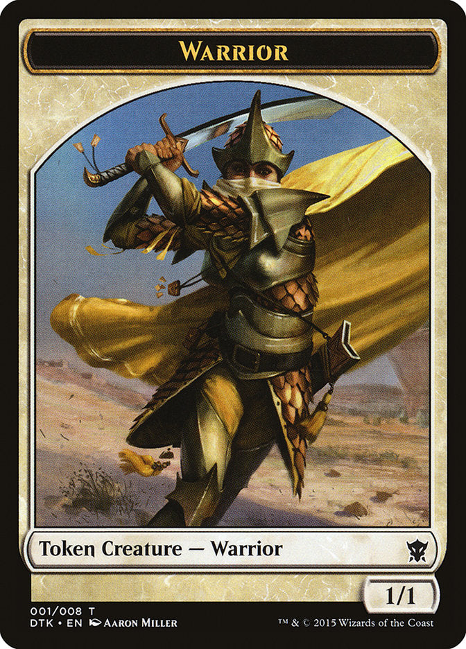 Warrior Token [Dragons of Tarkir Tokens] | Dragon's Lair Comics and Fantasy Houston TX