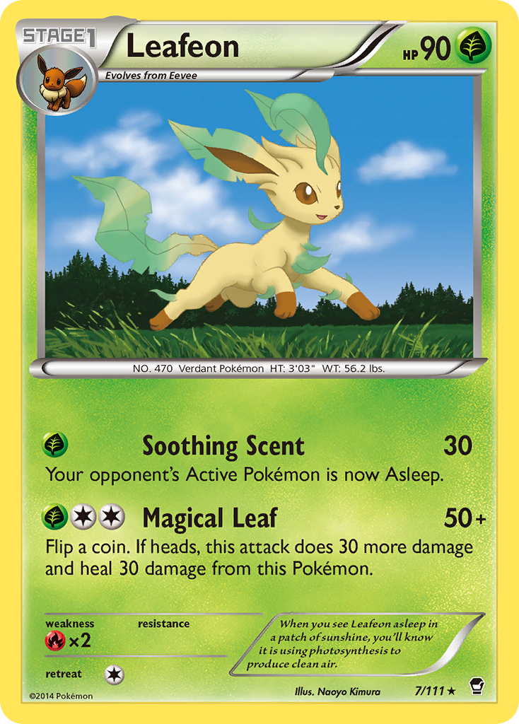 Leafeon (7/111) [XY: Furious Fists] | Dragon's Lair Comics and Fantasy Houston TX