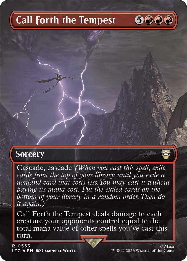 Call Forth the Tempest (Borderless) (Surge Foil) [The Lord of the Rings: Tales of Middle-Earth Commander] | Dragon's Lair Comics and Fantasy Houston TX
