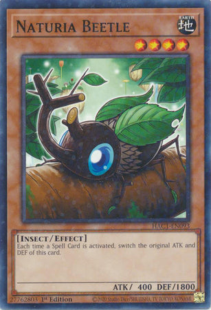 Naturia Beetle (Duel Terminal) [HAC1-EN093] Common | Dragon's Lair Comics and Fantasy Houston TX
