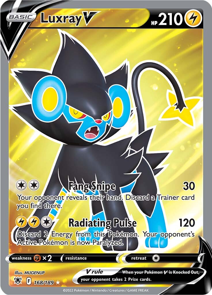 Luxray V (168/189) [Sword & Shield: Astral Radiance] | Dragon's Lair Comics and Fantasy Houston TX