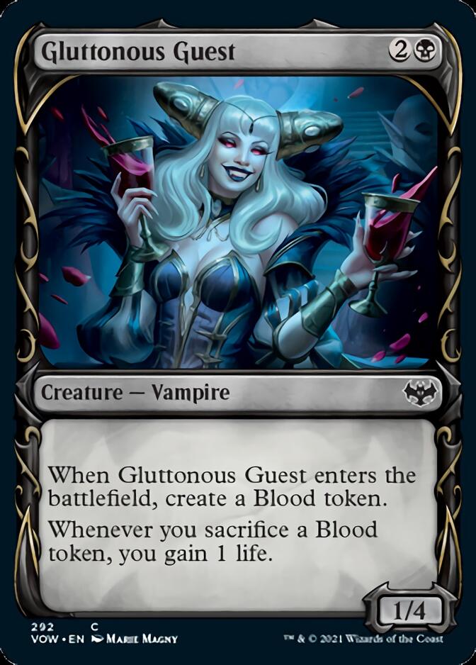 Gluttonous Guest (Showcase Fang Frame) [Innistrad: Crimson Vow] | Dragon's Lair Comics and Fantasy Houston TX