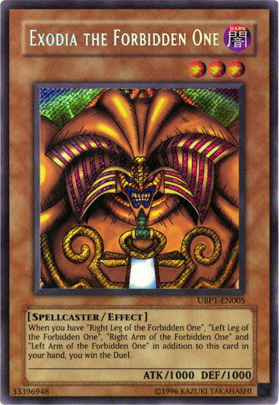 Exodia the Forbidden One [UBP1-EN005] Secret Rare | Dragon's Lair Comics and Fantasy Houston TX