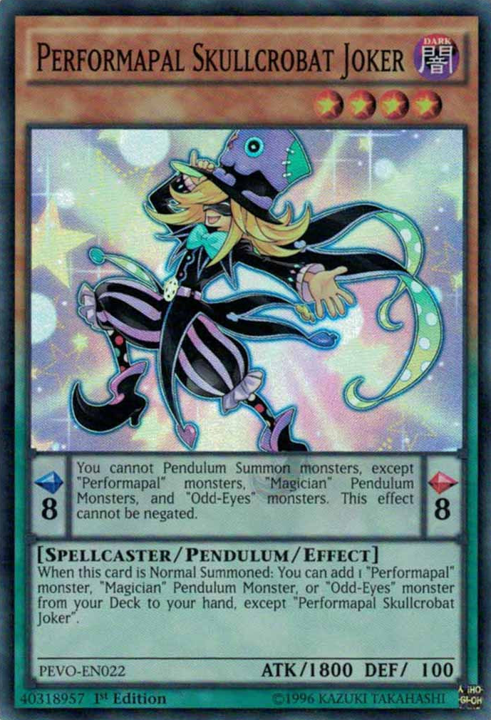 Performapal Skullcrobat Joker [PEVO-EN022] Super Rare | Dragon's Lair Comics and Fantasy Houston TX