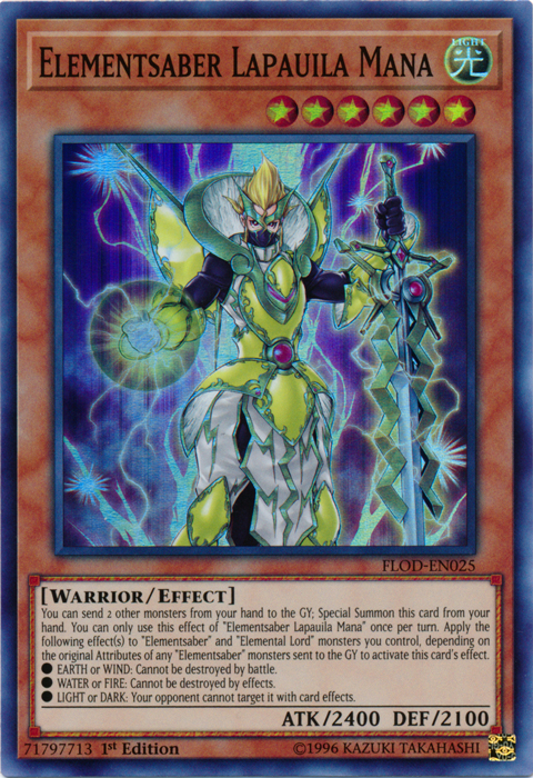 Elementsaber Lapauila Mana [FLOD-EN025] Super Rare | Dragon's Lair Comics and Fantasy Houston TX