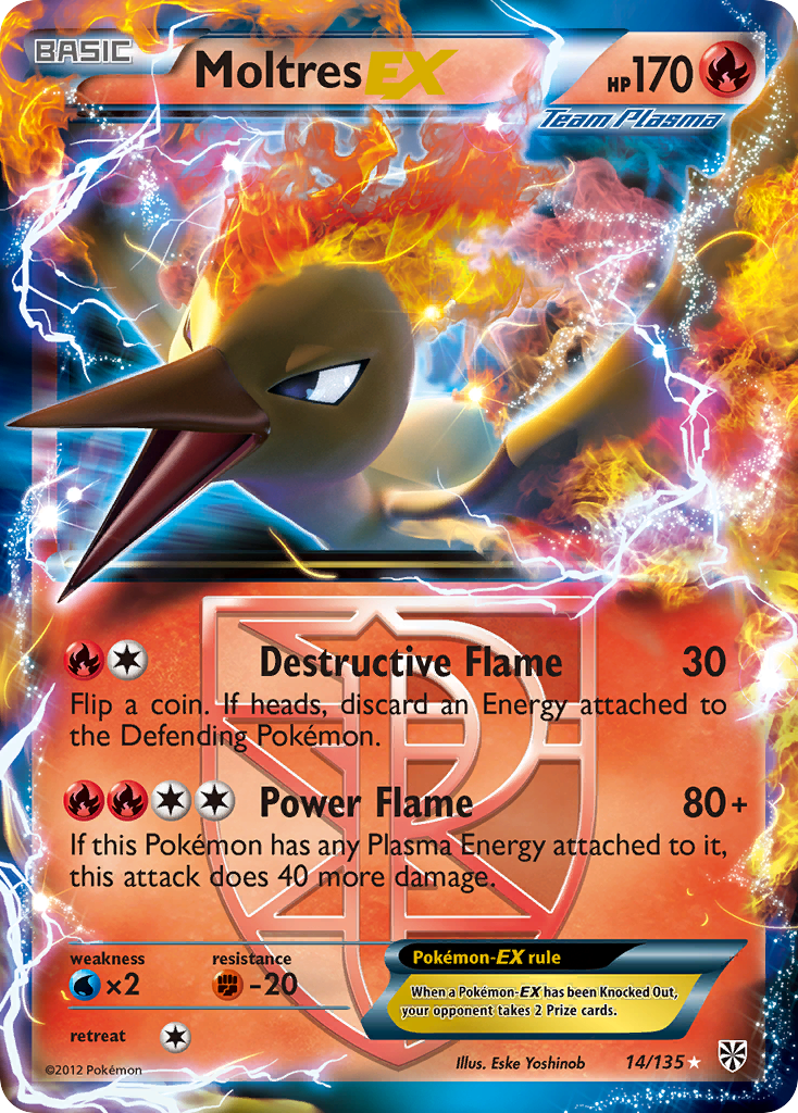Moltres EX (14/135) [Black & White: Plasma Storm] | Dragon's Lair Comics and Fantasy Houston TX