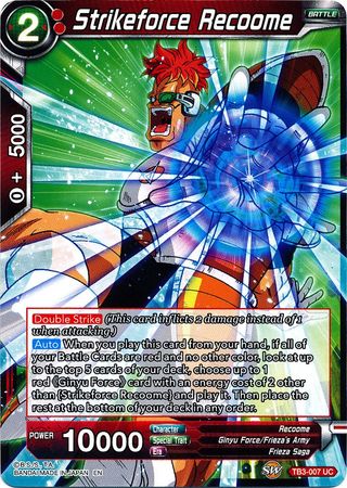 Strikeforce Recoome (TB3-007) [Clash of Fates] | Dragon's Lair Comics and Fantasy Houston TX