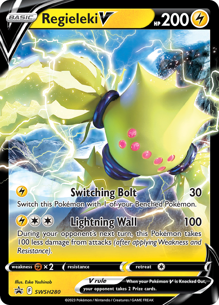 Regieleki V (SWSH280) (Jumbo Card) [Sword & Shield: Black Star Promos] | Odin's Lair