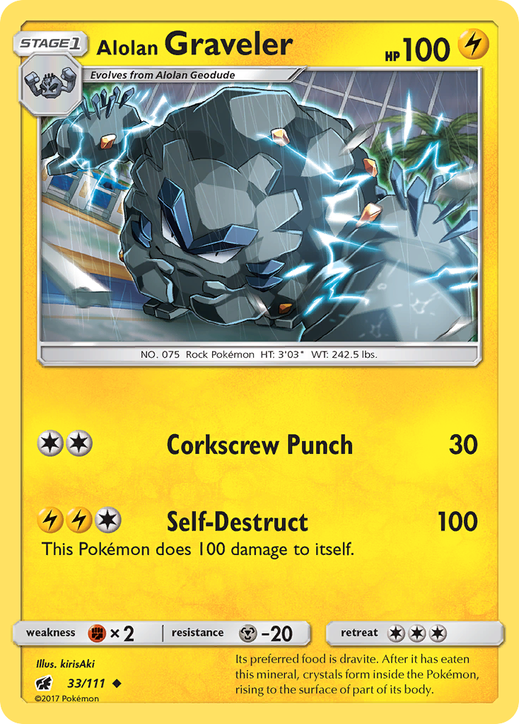 Alolan Graveler (33/111) [Sun & Moon: Crimson Invasion] | Dragon's Lair Comics and Fantasy Houston TX