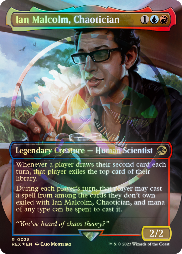 Ian Malcolm, Chaotician (Emblem) (Borderless) [Jurassic World Collection Tokens] | Dragon's Lair Comics and Fantasy Houston TX