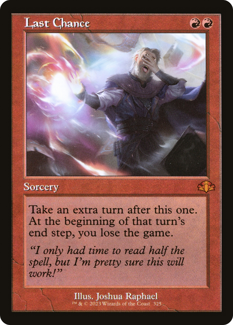 Last Chance (Retro) [Dominaria Remastered] | Dragon's Lair Comics and Fantasy Houston TX