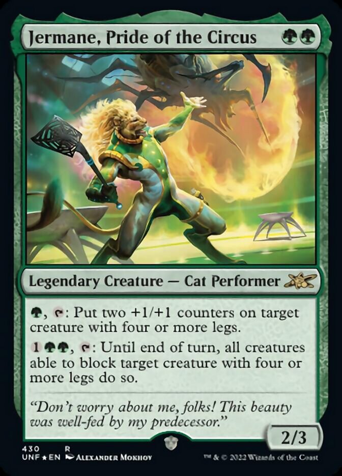 Jermane, Pride of the Circus (Galaxy Foil) [Unfinity] | Dragon's Lair Comics and Fantasy Houston TX