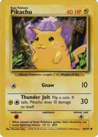 Pikachu (58/102) (PokeTour 1999 Promo) [Miscellaneous Cards] | Dragon's Lair Comics and Fantasy Houston TX