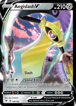 Aegislash V (126/185) [Sword & Shield: Vivid Voltage] | Dragon's Lair Comics and Fantasy Houston TX