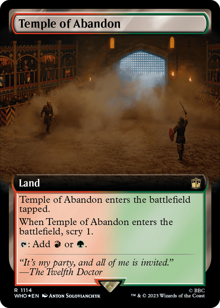 Temple of Abandon (Extended Art) (Surge Foil) [Doctor Who] | Dragon's Lair Comics and Fantasy Houston TX
