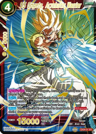 SS Gogeta, Acrobatic Warrior (Gold Stamped) (EX04-01) [Mythic Booster] | Dragon's Lair Comics and Fantasy Houston TX