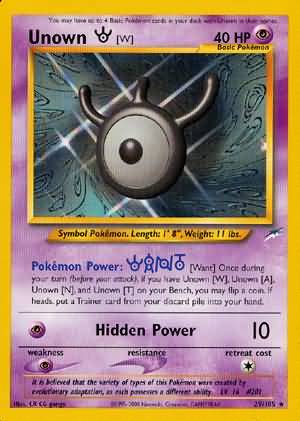 Unown [W] (29/105) [Neo Destiny Unlimited] | Dragon's Lair Comics and Fantasy Houston TX